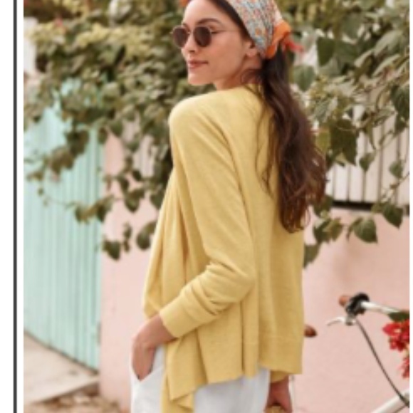 Easy Linen Drape Open Front Cardigan - Picture 5 of 9